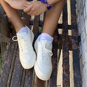 Reebok Club C 85 Vintage Sneaker in Cream / Ivory